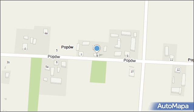 Popów, Popów, 8, mapa Popów