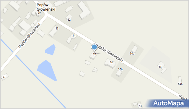 Popów Głowieński, Popów Głowieński, 35, mapa Popów Głowieński