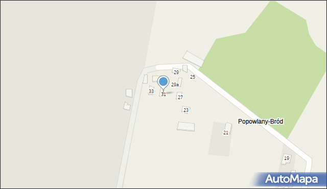 Popowlany, Popowlany, 31, mapa Popowlany