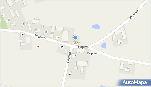 Popowo, Popowo, 13a, mapa Popowo