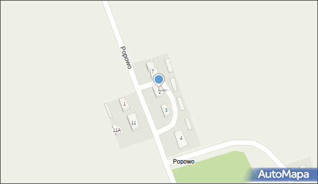 Popowo, Popowo, 2, mapa Popowo