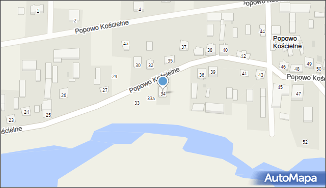 Popowo Kościelne, Popowo Kościelne, 34, mapa Popowo Kościelne
