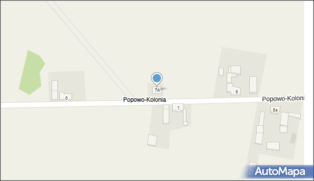 Popowo Kościelne, Popowo-Kolonia, 7A, mapa Popowo Kościelne