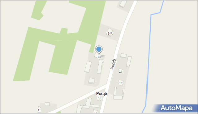 Porąb, Porąb, 13, mapa Porąb