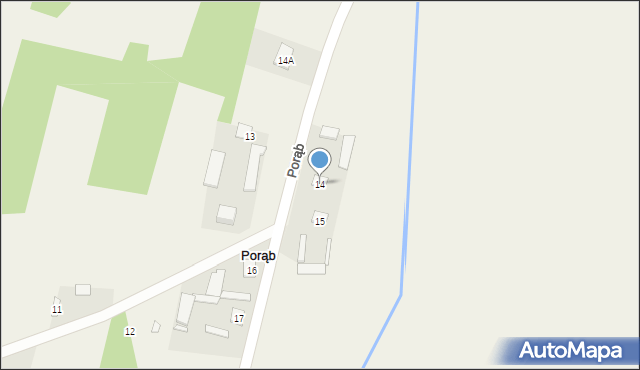 Porąb, Porąb, 14, mapa Porąb