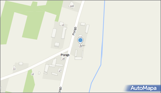 Porąb, Porąb, 15, mapa Porąb