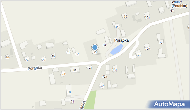 Porąbka, Porąbka, 33, mapa Porąbka