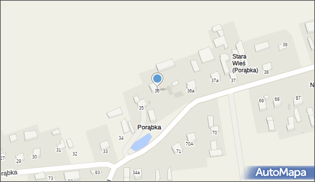 Porąbka, Porąbka, 36, mapa Porąbka