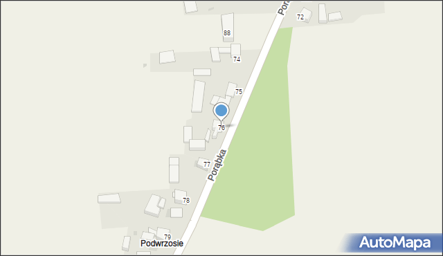 Porąbka, Porąbka, 76, mapa Porąbka