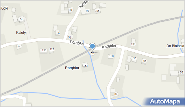 Porąbka, Porąbka, 70, mapa Porąbka