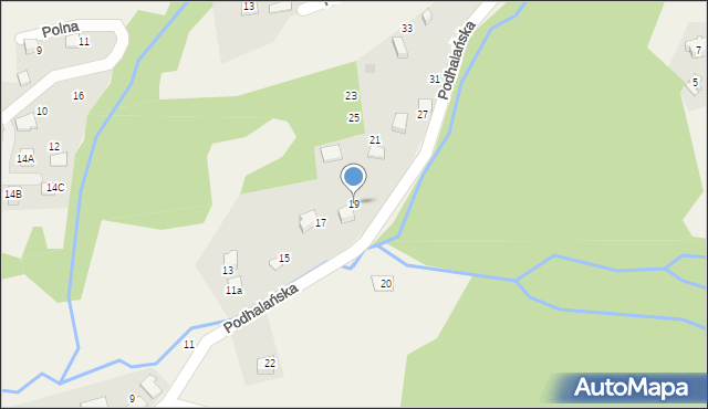 Porąbka, Podhalańska, 19, mapa Porąbka