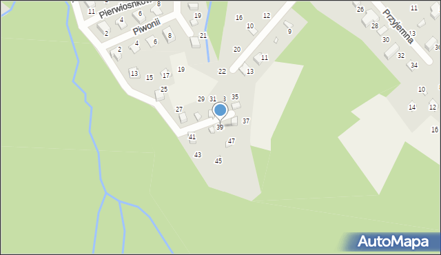 Porąbka, Poziomkowa, 39, mapa Porąbka