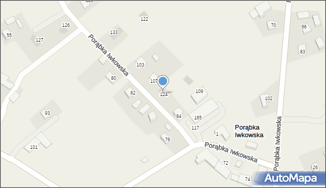 Porąbka Iwkowska, Porąbka Iwkowska, 124, mapa Porąbka Iwkowska