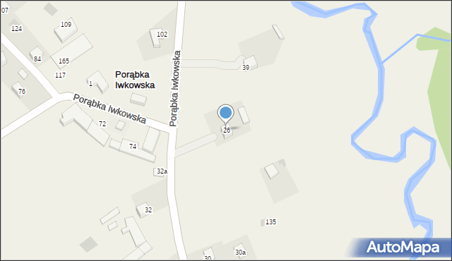 Porąbka Iwkowska, Porąbka Iwkowska, 26, mapa Porąbka Iwkowska
