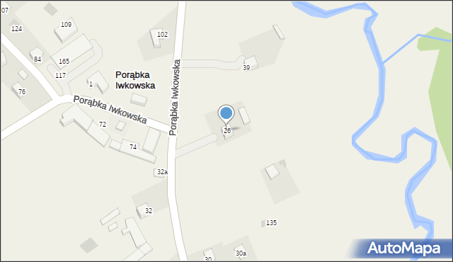 Porąbka Iwkowska, Porąbka Iwkowska, 26, mapa Porąbka Iwkowska