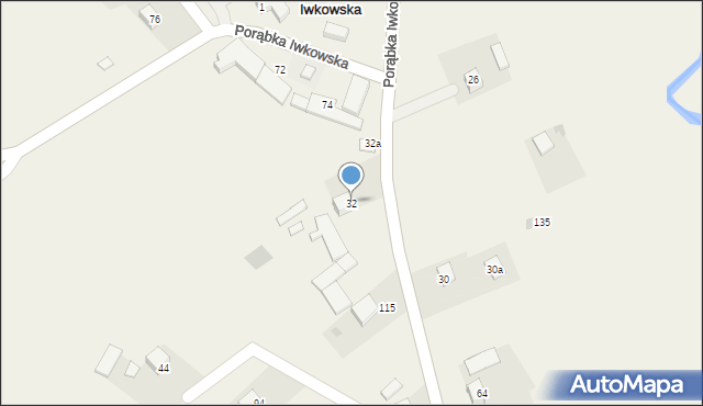 Porąbka Iwkowska, Porąbka Iwkowska, 32, mapa Porąbka Iwkowska