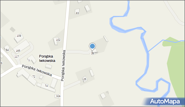 Porąbka Iwkowska, Porąbka Iwkowska, 39, mapa Porąbka Iwkowska