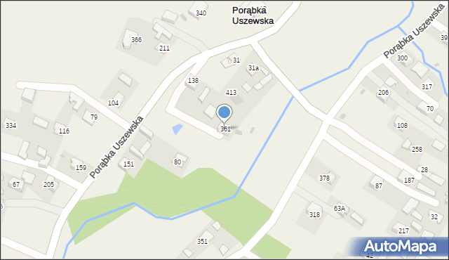 Porąbka Uszewska, Porąbka Uszewska, 361, mapa Porąbka Uszewska