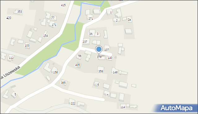 Porąbka Uszewska, Porąbka Uszewska, 379, mapa Porąbka Uszewska