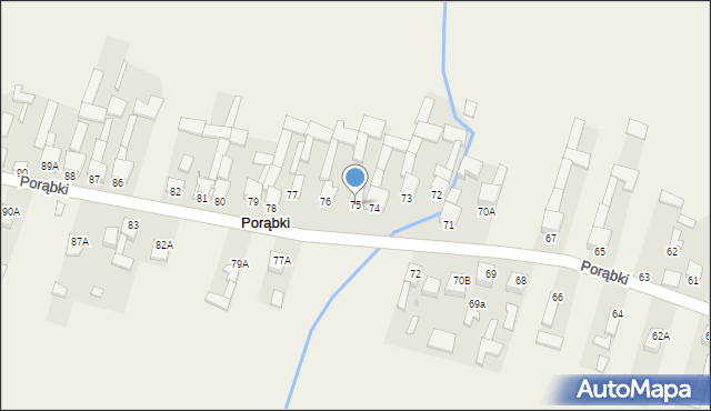 Porąbki, Porąbki, 75, mapa Porąbki