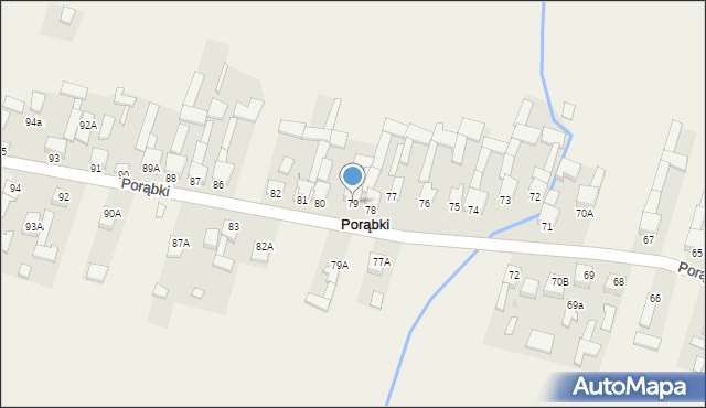 Porąbki, Porąbki, 79, mapa Porąbki