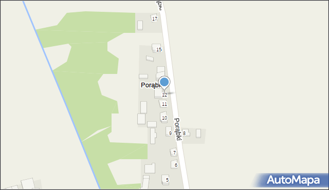 Porąbki, Porąbki, 12, mapa Porąbki