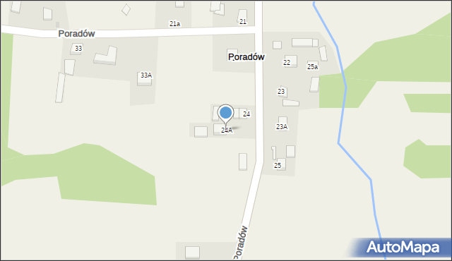 Poradów, Poradów, 24A, mapa Poradów