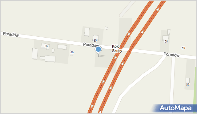 Poradów, Poradów, 34a, mapa Poradów