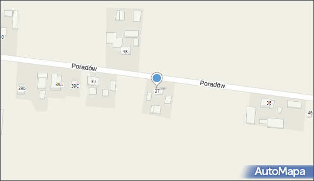 Poradów, Poradów, 37, mapa Poradów