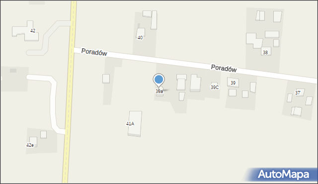 Poradów, Poradów, 39a, mapa Poradów