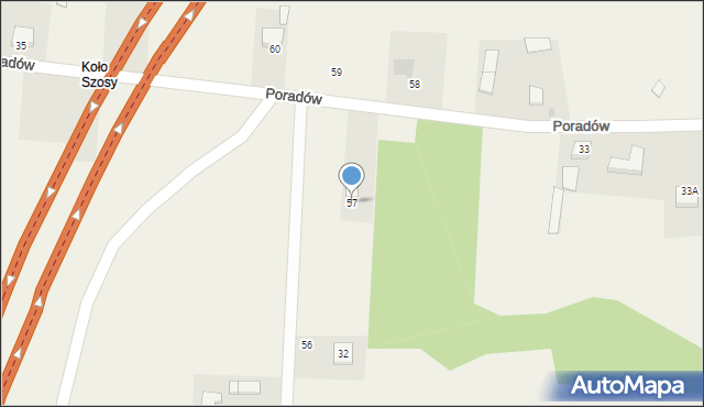 Poradów, Poradów, 57, mapa Poradów