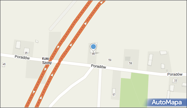 Poradów, Poradów, 60, mapa Poradów