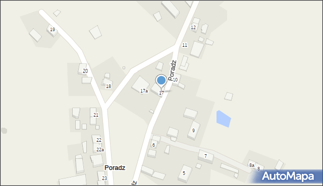 Poradz, Poradz, 17, mapa Poradz