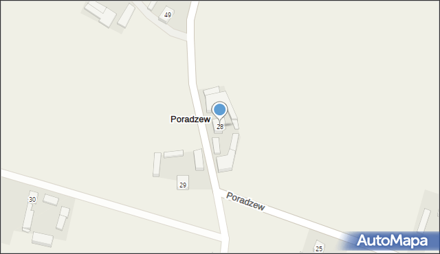 Poradzew, Poradzew, 28, mapa Poradzew