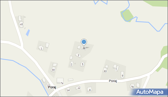 Poraj, Poraj, 68, mapa Poraj