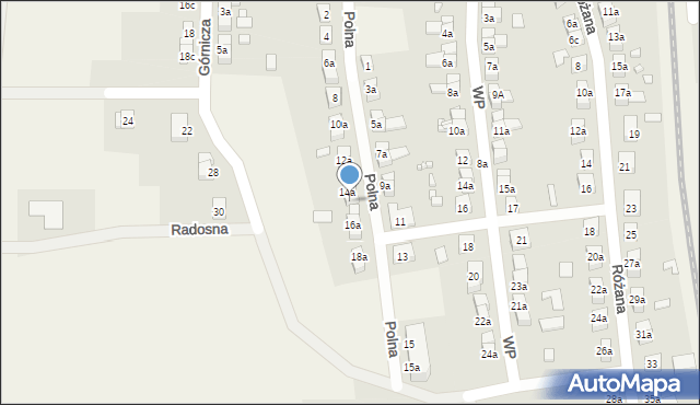 Porajów, Polna, 14b, mapa Porajów