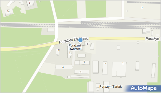 Porażyn Dworzec, Porażyn Dworzec, 2, mapa Porażyn Dworzec