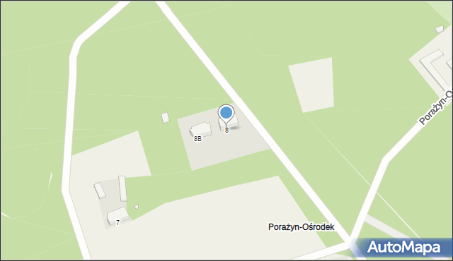 Porażyn-Ośrodek, Porażyn-Ośrodek, 8, mapa Porażyn-Ośrodek