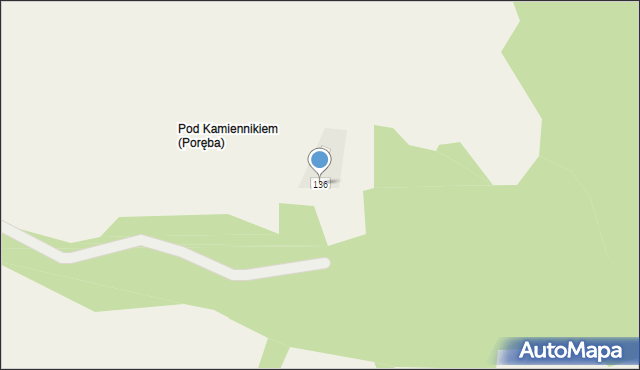 Poręba, Poręba, 136, mapa Poręba