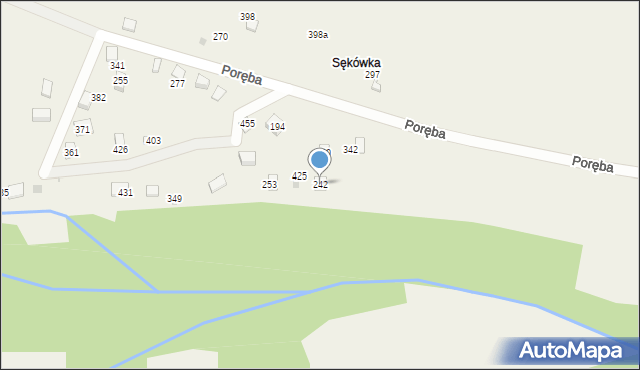 Poręba, Poręba, 242, mapa Poręba