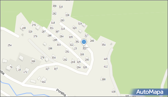 Poręba, Poręba, 321, mapa Poręba