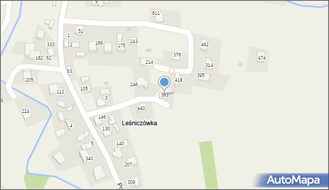 Poręba, Poręba, 363, mapa Poręba