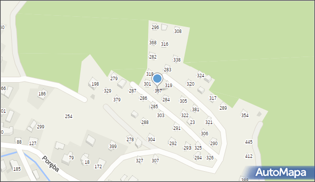 Poręba, Poręba, 367, mapa Poręba