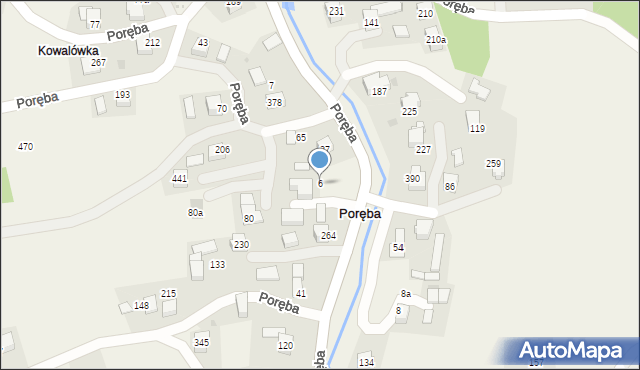 Poręba, Poręba, 6, mapa Poręba