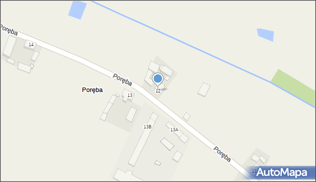 Poręba, Poręba, 12, mapa Poręba