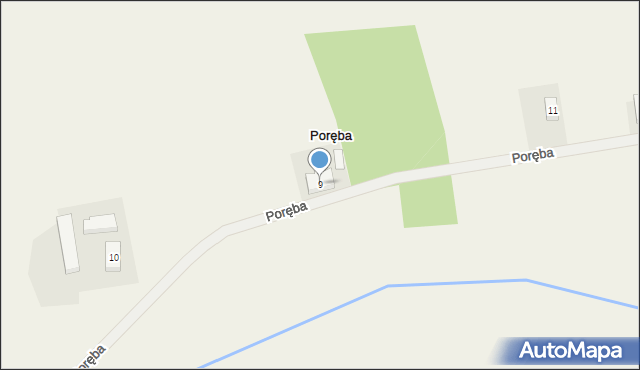 Poręba, Poręba, 9, mapa Poręba