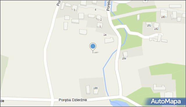 Poręba Dzierżna, Poręba Dzierżna, 1, mapa Poręba Dzierżna