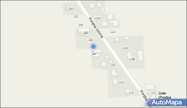 Poręba Górna, Poręba Górna, 194, mapa Poręba Górna