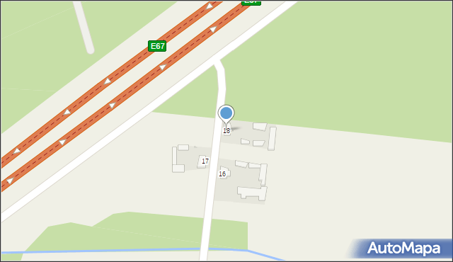 Poręba-Kocęby, Poręba-Kocęby, 18, mapa Poręba-Kocęby