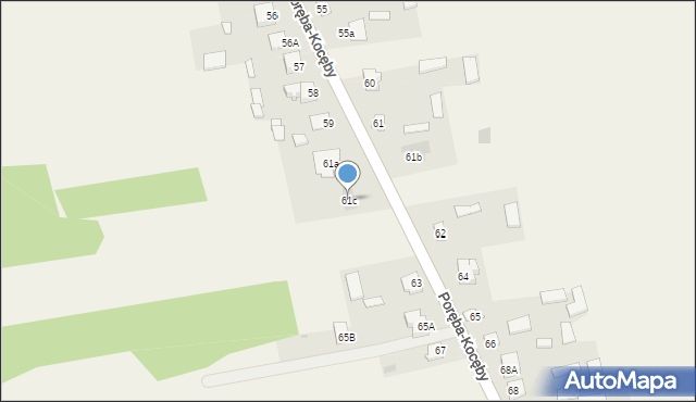 Poręba-Kocęby, Poręba-Kocęby, 61c, mapa Poręba-Kocęby